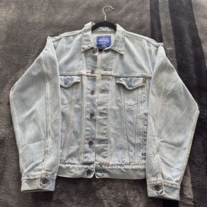 Light Blue Denim Bomber Jacket